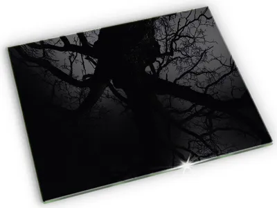 Produktbild von Untersetzer für Grabkerze Motiv Grabstein Gummifüße - 52x40 cm - Schwarze Farbe