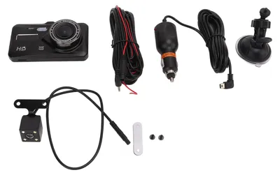 Produktbild von Vorne und hinten Dual-Dashcam, Nachtsicht-Fahrrekorder, multifunktionaler IPS-Touchscreen für Sicherheit