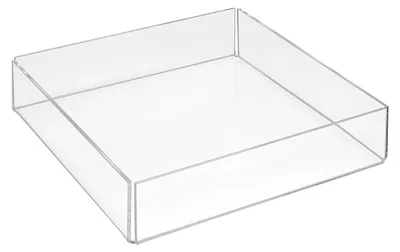Produktbild von Ordnungsbox 50 mm Höhe Stellfläche ca. 220x220mm Ablagebox Präsentationsbox Acrylglas Zeigis®