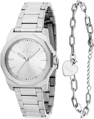 Produktbild von Invicta Speedway 48577 Damenuhr - Quarzwerk - Edelstahl mit silbernem Zifferblatt - 34 mm