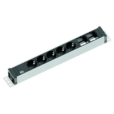 Obrázek produktu pro Bachmann 922.0181, 3 m, Vnitřní, 1,5 mm², Černá, Stříbrná, 5 AC zásuvky / AC zásuvek