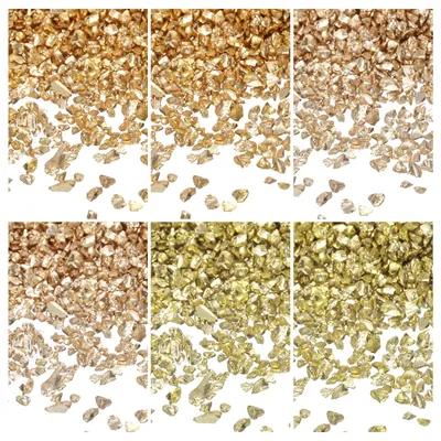 Glassplitter 26 g, 2-4 mm, gold metallic, für Basteln & Nageldesign