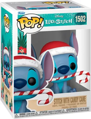 Produktbild von Disney Lilo & Stitch - Stitch with Candy Cane 1502 - Funko Pop! Vinyl Figur