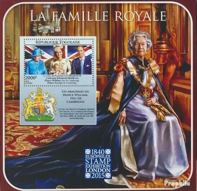 Produktbild von Briefmarken Togo 2015 Mi Block 1119 (kompl. Ausgabe) postfrisch Die königliche Familie