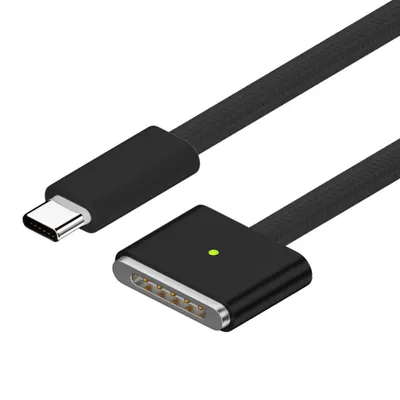 Produktbild von MagSafe 3 Ladekabel 2m Schwarz – 140W MacBook Schnellladekabel – USB-C auf MagSafe Ladekabel für MacBook Air & MacBook Pro