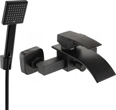 Image de Aries R45 mélangeur de bain avec accessoires, noir (74483R45-70)