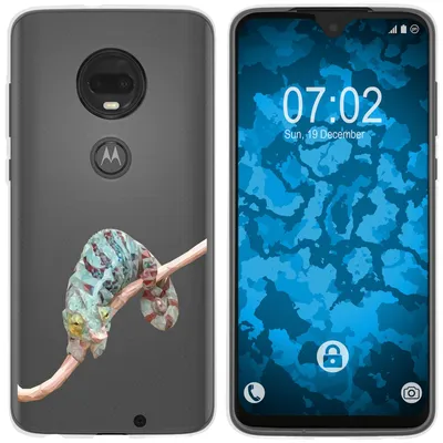 Produktbild von PhoneNatic Case kompatibel mit Motorola Moto G7 Silikon-Hülle Vektor Tiere Camelion M7