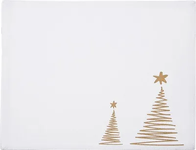 Immagine prodotto di Tovaglietta in cotone, bianco natalizio, ALBERO DI NATALE 33,5x26 cm