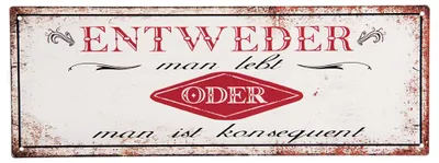 Productafbeelding van Clayre & Eef tekstbord, 36x13 cm, wit, rood, ijzer