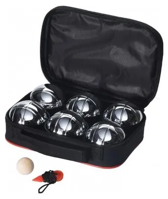 Productafbeelding van Jeu de boules met 6 metalen ballen , houten but, meetpin en draagtas