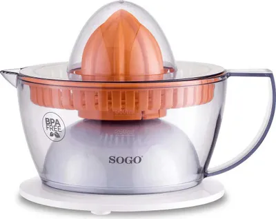 Zdjęcie produktu dla Sogo EXP-SS-5223, Sokowirówka ręczna, Pomarańczowy, Półprzezroczysty, 0,5 l, 40 W, 220 mm, 165 mm