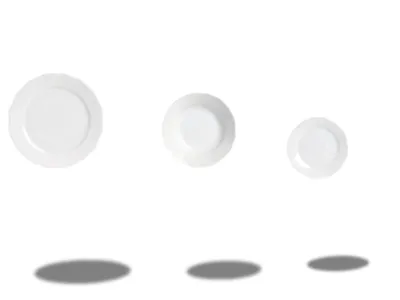 Immagine prodotto di Set tavola 18 piatti fiore bianco