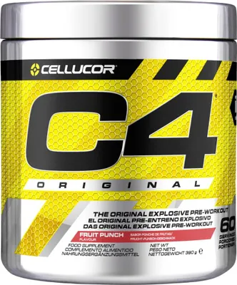 A product shot of a Cellucor C4 Original Pre-Workout supplement container.