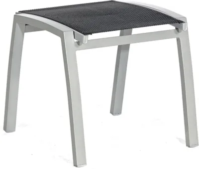 Produktbild von Sonnenpartner Florida Fußhocker Sitzhocker Aluminium silber/Textilen schwarz