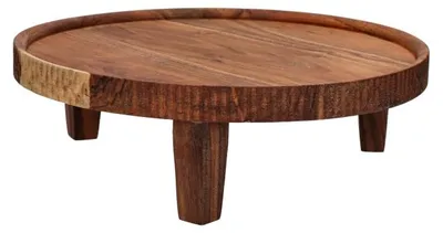 Productafbeelding van Pomax serveerplank van acaciahout, bruin, Ø 32 x H 14 cm
