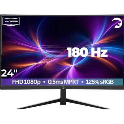 Produktbild von GAMEPOWER T40 Curved Monitor 24 zoll Gaming FullHD 180hz 0,5ms HDMI Lautsprecher