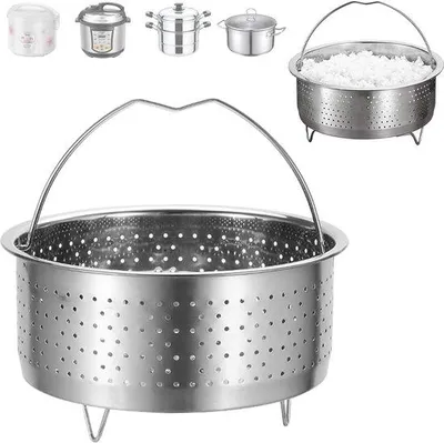 Obrázek produktu pro Parní vložka do hrnce – sítko do hrnců, tlakový hrnec – k vaření v páře zeleniny, ryb, ovoce, vajec – 20 cm, nerezová ocel