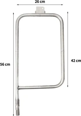 Obrázek produktu pro 65032 Příslušenství hořáku z nerezové oceli o průměru 60,3 cm pro grily Weber řady Q300, Q320, Q3000 a Q3200