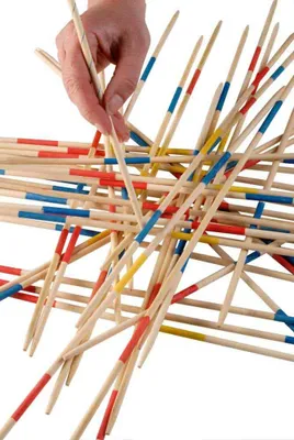 Obrázek produktu pro Podběrákové hole Lifetime Mikado - červené a modré - dřevo - 50 cm