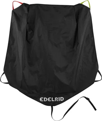 Schwarzes Rope Tarp von Edelrid; geeignet für Kletterseile; mit farbigen Schlaufen.