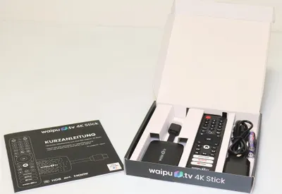 Produktbild von waipu.tv 4K Stick Inkl. Fernbedienung WP-ATV-001 WLAN HDMI 4K HDR Schwarz