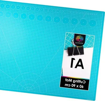 Obrázek produktu pro 90 x 60 cm řezací podložka Samoregenerační modrá pro profesionální řezy s mřížkami na obou stranách - PVC 3 vrstvy Recyklovatelná