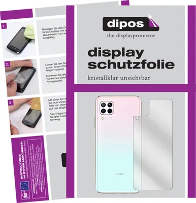 Produktbild von 1x Schutzfolie für Huawei P40 Lite Rückseite klar Displayschutzfolie Folie Display Schutz dipos