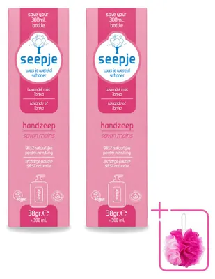 Obrázok produktu pre 2 ks náplne do mydla na ruky Seepje – Levanduľa a tonka – 38 g – Balenie s výhodnou cenou – 2 kusy