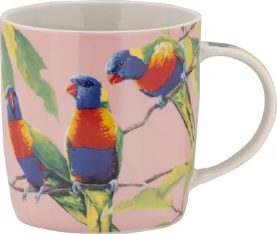 Produktbild von BIRD TALK Becher 370 ml, Regenbogenloris, Porzellan, in Geschenkbox