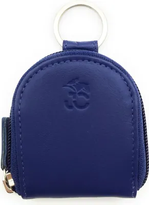 Produktbild von Jockey Club echt Leder Münzbörse Kleingeldbörse Hartgeldbörse mit Schlüsselring(Blau)