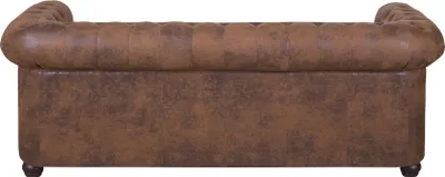 Produktbild von Premium Chesterfield 3-Sitzer Sofa in Vintage Wildleder Optik
