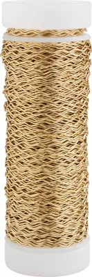 Produktbild von Bouilloneffektdraht, 0,33mm, ca. 35m, 25g Spule Goldfarben