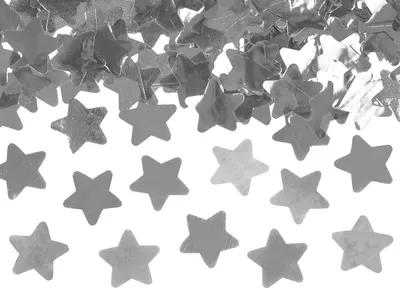 Image de Canon à confettis avec étoiles 40cm argenté