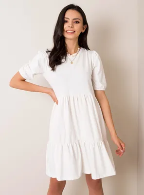Produktbild von Damenkleid Begi mit Oversize-Schnitt, in Weiß, Größe XL, Armlänge 44 cm