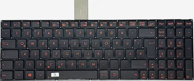 Immagine prodotto di TEDESCO - Tastiera Tastiera stampa rossa, senza cornice compatibile per Asus Y582W