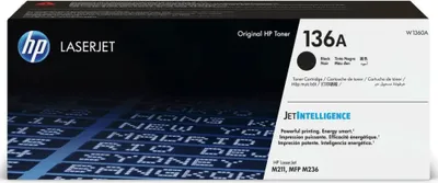 Produktbild von HP 136A Black Original LaserJet Toner Cartridge (W1360A)