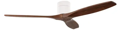 Produktbild von Forlight - Deckenventilator Stem Evo, Ø1320mm, Leiser DC-Motor, 30W, 6 Geschwindigkeiten, Fernbedienung Inklusive, 20-32m², Dunkles Holz, Flügel Dunkles Holz, Sommer-/Wintermodus