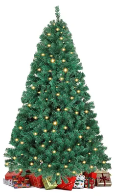 Obrázek produktu pro Umělá vánoční stromek Ikodm, výška 210 cm, s 400 teplými bílými LED diodami, 1200 ozdobami, umělá borovice s kovovým stojanem, vhodná do obývacího pokoje
