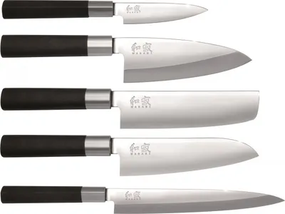 Produktbild von Kai Wasabi Messer JapanSet 6tlg Tasche + 5 Messer DM-0781JP67