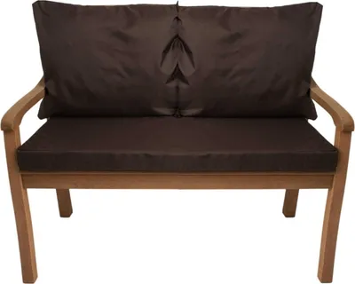 Image de Coussins pour le banc de jardin, Assise 100x50x7 + dossier 2x 56x50cm | Coussins pour balançoire de jardin Marron | Coussins pour meubles de jardin pour 2 personnes