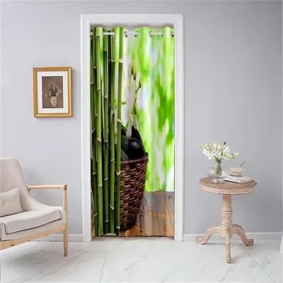 Immagine prodotto di Tenda per porta, oscurante, con passanti, verde, 150x180 cm