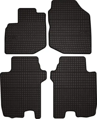 Image de Tapis de sol voiture en caoutchouc pour Honda Jazz III (2008-2011, hatchback) Noir, lot de 4 pièces, fixations