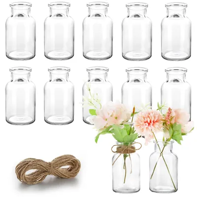 Produktbild von Omgoods – Set mit 12 Mini-Glasvasen für Tischdekoration und Feiern