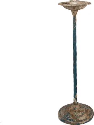 Zdjęcie produktu dla Clayre & Eef Świecznik Ø 11x35 cm beżowy metalowy
