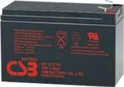 Produktbild von CSB GP1272F1, 12 V, 7200 Ah, 1 Stück(e), 86 Wh, Schwarz, Plombierte Bleisäure (VRLA)
