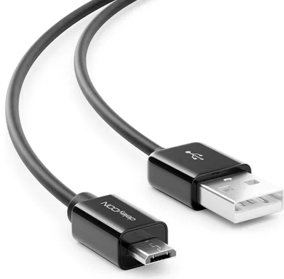 Produktbild von deleyCON 2m Micro USB Ladekabel Datenkabel Kompatibel für Android Handys Smartphones Tablets MP3 Player Kameras uvm. - Schwarz