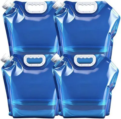 Produktbild von Unyqoos® Faltbares Wasserkanister-Set 4×10 L – BPA‑freies PE, auslaufsicher mit Schraubverschluss, kompakt faltbar, für Camping & Outdoor