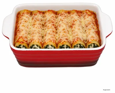 Immagine prodotto di 1 teglia rotonda per lasagne/torte in Vetroceramica, capacità 800 ml, Immagine generata dall'IA