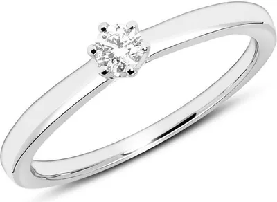 Produktbild von Verlobungsring 585er Weißgold rhodiniert mit Diamant ca. 0,10 ct. TW/SI