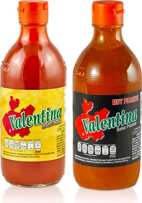 Produktbild von Valentina hot Sauce scharfe Soße - (Pack von 2) je 370ml Valentina Salsa Picante scharfe und extra scharfe chili Sauce